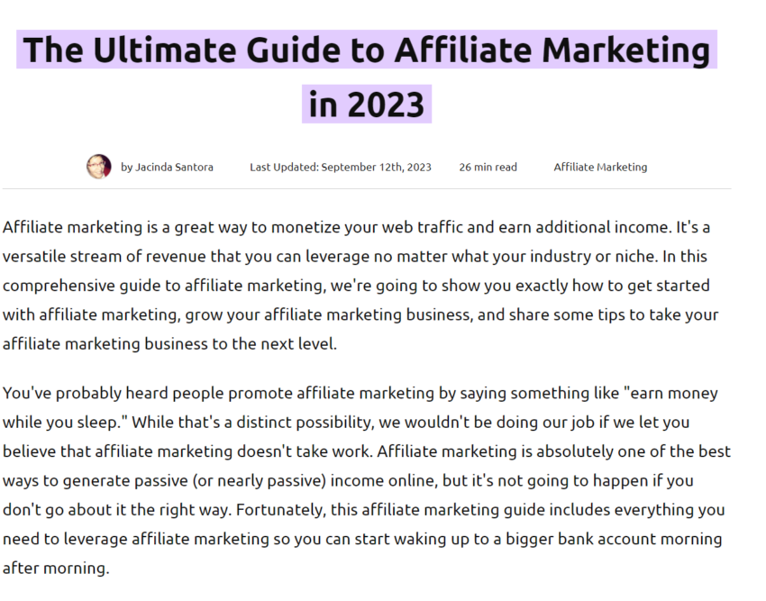 Affiliate Marketing guides